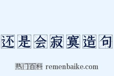 还是会寂寞造句是什么意思的图片